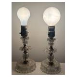 UL - Pair of Vintage Crystal Lamps