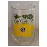 UL - Six Juice Glasses - Vintage Floral Daisy Pattern