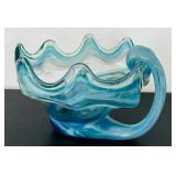 Vintage Murano-Style Hand Blown Glass Swan Bowl