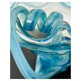 Vintage Murano-Style Hand Blown Glass Swan Bowl