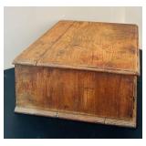 BR1 - Antique Spool Cabinet - Wooden Two Drawer Thread Spool Storage