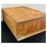 BR1 - Antique Spool Cabinet - Wooden Two Drawer Thread Spool Storage