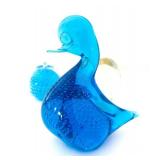 BR1 - Blue Bird Konstglas Sweden Handwork Glass Paperweight (Lot of 3)