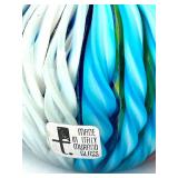 BR1 - Murano Glass Spheres - 3 in H Floral Ribbon Ball (Lot of 2)