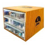 BR1 - DMC Thread Organizer Box With Assorted Sewing Spools - 4-Drawer Cabinet