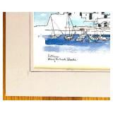 uL - Greek Island Scene Watercolor - Unframed
