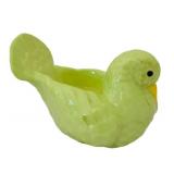 BR1 - Vintage Ceramic Bird Figurines - Pair, 3 in Tall, Green & Yellow