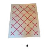 uL - Quilt - Vintage 65 x 83 in - Pink Diamond Lattice Patchwork