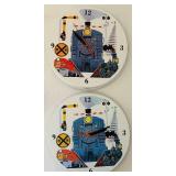 uL - J.S.N.Y. Train Clocks - 10-Inch Dial (Lot of 2)