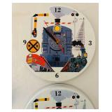 uL - J.S.N.Y. Train Clocks - 10-Inch Dial (Lot of 2)