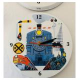 uL - J.S.N.Y. Train Clocks - 10-Inch Dial (Lot of 2)