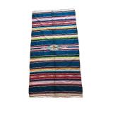 uL - Mexican Serape Blanket - 76 x 41 in - Multicolor Striped Pattern