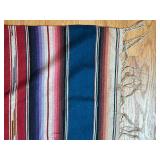 uL - Mexican Serape Blanket - 76 x 41 in - Multicolor Striped Pattern