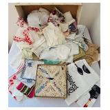 uL - Vintage Linens - Assorted Napkins, Doilies & Lace