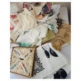 uL - Vintage Linens - Assorted Napkins, Doilies & Lace