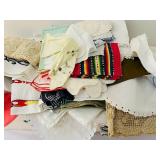 uL - Vintage Linens - Assorted Napkins, Doilies & Lace