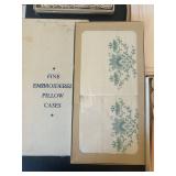 BB - Vintage Damask Linen Set & Real Hand Embroidered Linens - Country Diary Collection