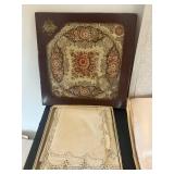 BB - Vintage Damask Linen Set & Real Hand Embroidered Linens - Country Diary Collection