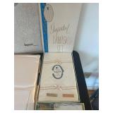 BB - Vintage Damask Linen Set & Real Hand Embroidered Linens - Country Diary Collection