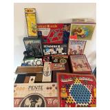 uL - Vintage Board Games Lot: Rummikub, Twixt, Dominoes, UNO, Chinese Checkers & View-Master