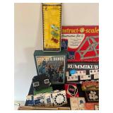 uL - Vintage Board Games Lot: Rummikub, Twixt, Dominoes, UNO, Chinese Checkers & View-Master