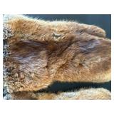 BB - Brown Fur Gloves with Leather Palms - Pair