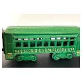 uL - Cast Iron Train Set - 9-In Wide Engine with Green, Red & Blue Cars (4-Piece)