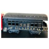 uL - Cast Iron Train Set - 9-In Wide Engine with Green, Red & Blue Cars (4-Piece)