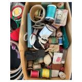 uL - Vintage Sewing Notions Collection: Threads, Bobbins, Lace & Trim