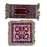 uL - Pair of Oriental Tapestries - 13 x 25 in (Largest) - Floral Medallion