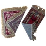 uL - Pair of Oriental Tapestries - 13 x 25 in (Largest) - Floral Medallion