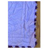 uL - Purple Quilt 41 x 45 Inches - Quilted Throw/Bed Cover