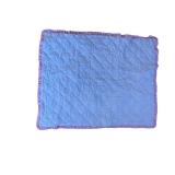 uL - Patchwork Quilt - Pink Diamond Blocks, 28x35 in, Ruffled Border