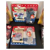 uL - TY Beanie Babies Britannia the Bear, Glory the Bear, Lefty & Righty (McDonald