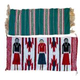 uL - Two Handwoven Tapestries Southwest-Style Wall Hangings - Largest 18 x 36 in