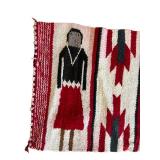 uL - Two Handwoven Tapestries Southwest-Style Wall Hangings - Largest 18 x 36 in