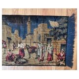 uL - Vintage Tapestry 39 x 19 in - Night Bazaar Scene with Camels