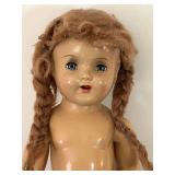 uL - Vintage 19-inch Composition Doll with Braided Hair
