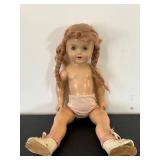 uL - Vintage 19-inch Composition Doll with Braided Hair