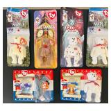 uL - TY Beanie Babies Maple the Bear, Britannia Bear, Glory Bear, Liberty Bear, Lefty the Donkey (Lot of 6)