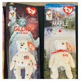 uL - TY Beanie Babies Maple the Bear, Britannia Bear, Glory Bear, Liberty Bear, Lefty the Donkey (Lot of 6)