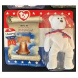 uL - TY Beanie Babies Maple the Bear, Britannia Bear, Glory Bear, Liberty Bear, Lefty the Donkey (Lot of 6)