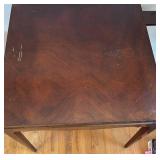 uL - Vintage Carved Wood Table - Scalloped Apron