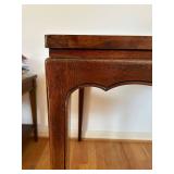 uL - Vintage Carved Wood Table - Scalloped Apron