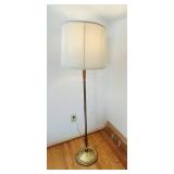 uL - Vintage Floor Lamp - 58-Inch Tall with White Drum Shade