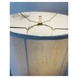 uL - Vintage Floor Lamp - 58-Inch Tall with White Drum Shade