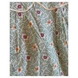 uL - Vintage Green Floral Geometric Dress - 16.5in Waist Across