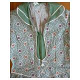 uL - Vintage Green Floral Geometric Dress - 16.5in Waist Across