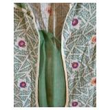 uL - Vintage Green Floral Geometric Dress - 16.5in Waist Across