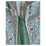 uL - Vintage Green Floral Geometric Dress - 16.5in Waist Across